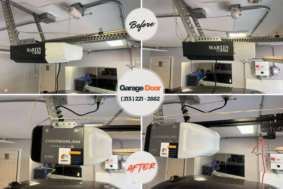 Before and after: garage door repair New Hope, AL
